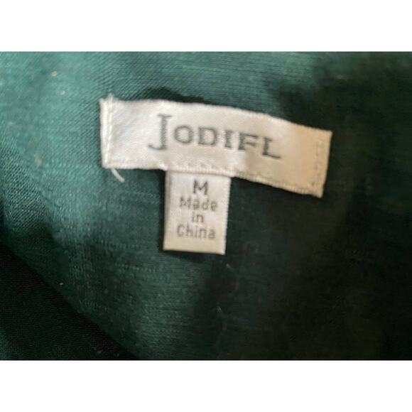 Jodifl Womens Long Striped Green Tunic Medium - Picture 3 of 5